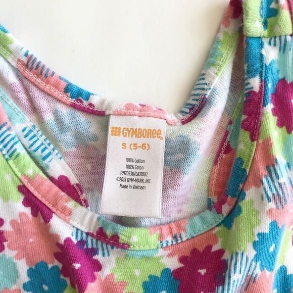 Gymboree floral racer back dress GUC S fits 4-5T - Picture 3 of 4